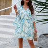 Floral Print Short Sleeves Dress by FitiqueFit