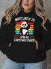 Plus Size Christmas Panda Hoodie by FitiqueFit