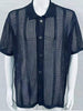 Men's Button Down Collared Neck Hollow Out Shirt