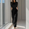 Women’s wide-leg short sleeve jumpsuit by FitiqueFit