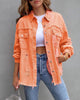 Fashion Ripped Shirt Jacket Female by FitiqueFit