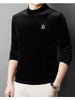 Men's Plus Size Velvet Embroidered Warm T-Shirt by Simply Love