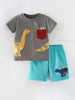Children's Dinosaur Applique T-Shirt and Shorts Set by Simply Love