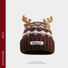 Women's Knitted Hat With Christmas Antlers Thick Warm And Adorable by My Store