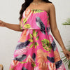 Tropical Strapless Off-Shoulder Vacation Dress by FitiqueFit