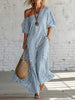 Women's Striped Off-Shoulder Elegant Midi Dress by FitiqueFit