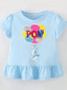Children's Sequin Penguin Balloon Ruffle Hem T-Shirt by Simply Love