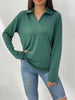 Casual Long Sleeve Polo T-Shirt by Simply Love