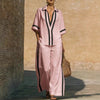 Women’s Color Block Shirt and Wide-Leg Pants Set by FitiqueFit