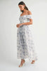 Floral Printed Off Shoulder Maxi Dress – Chic Off Shoulder Maxi Dress, Vibrant Floral Print, Beach Vacation Dress, Casual Summer Maxi Dress by Stevvex