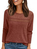 Ribbed Long Sleeve T-Shirt by Simply Love