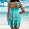 Women's Printed Dress-Style Swimsuit – Sleeveless One-Piece by FitiqueFit