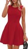 Sleeveless Solid Color Pleated Dress | Flared Midi Casual by FitiqueFit