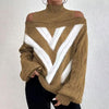 Women’s Elegant Off-Shoulder Turtleneck Sweater — Long Sleeve Knit Top by FitiqueFit