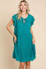 Ruffle Cap Sleeve Tiered Dress For Women – Ruffle Cap Sleeve Dress, Tiered Ruffle Dress, Feminine Tiered Dress, Stylish Cap Sleeve Dress, Playful Tiered Dress, Trendy Tiered Dress by Stevvex