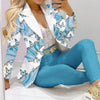 Women's Printed Coat & Trousers Two-Piece Set – 19 Prints, Casual Fashion Suit by FitiqueFit