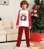 Christmas Parent-Child Clothes Set Long Sleeve T-Shirt Plaid Pants Family Matching Pajamas by My Store