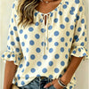 Women's Floral Print Three-Quarter Sleeve Shirt – Relaxed Retro by FitiqueFit