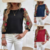 Women's Mesh Patchwork Three-Quarter Sleeve Top – Casual Chic by FitiqueFit