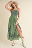Ditsy Floral Ruffled Hem Maxi Cami Dress For Women –Romantic Floral Print, Flowy Maxi Length, Feminine & Elegant Design for Casual & Special Occasions by Stevvex
