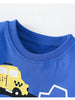 Children's Vehicle Print Crew Neck Short Sleeve T-Shirt by Simply Love