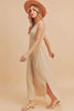 Side Slit Round Neck Sleeveless Maxi Tank Dress For Women – Fluttering, Versatile and Comfortable Dress with Side Slits for Relaxed, Breezy Style by Stevvex