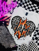 Fire Checkered Mama Heart  - Tee