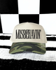 Camo misbehavin embroidered Hat by Madness & Mayhem LLC