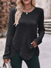 Ribbed Knit Long Sleeve T-Shirt by Simply Love