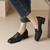 Women’s Retro Minimalist Mid-Heel Leather Shoes by FitiqueFit