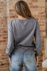 High-rise saved by grace Letter Embroidery Mineral Wash Loose Sweatshirt by Wild and Free Boutique