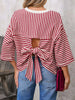 Striped Back Bow Tie T-Shirt by Simply Love