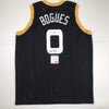 Autographed/Signed Muggsy Bogues Space Jam Monstars Black Basketball Jersey PSA/DNA COA
