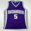 Autographed/Signed De'Aaron Fox Sacramento Purple Basketball Jersey Beckett BAS COA