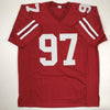 Autographed/Signed Nick Bosa San Francisco Red Football Jersey JSA COA