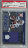 Graded 2012 Panini Totally Certified Andrew Luck #4#/175 Future Signature Materials Rookie RC Auto Football Card PSA 10 Gem Mint