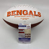Autographed/Signed Tee Higgins Cincinnati Bengals Full Size F/S White Panel Logo Football JSA COA