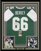 Framed Autographed/Signed Bill Bergey 35x39 Philadelphia Green Football Jersey JSA COA