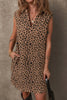 Luxury Summer Leopard Sleeveless Mini Dress Chic & Stylish Print Elegant Dress For Women by Stevvex