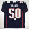 Autographed/Signed Mike Vrabel New England Blue Football Jersey Beckett BAS COA by Hall of Fame Sports Memorabilia