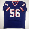 Autographed/Signed Lawrence Taylor New York Blue Football Jersey PSA/DNA COA