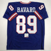 Autographed/Signed Mark Bavaro New York Blue Football Jersey PSA/DNA COA