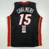 Autographed/Signed Mario Chalmers Miami Black Basketball Jersey JSA COA