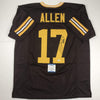Autographed/Signed Josh Allen Wyoming Brown College Football Jersey Beckett BAS COA