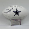 Autographed/Signed Micah Parsons Dallas Cowboys Full Size White Panel Logo Football Fanatics COA
