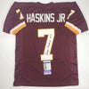 Autographed/Signed Dwayne Haskins Jr. Washington Burgundy Football Jersey JSA COA by Hall of Fame Sports Memorabilia