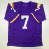 Autographed/Signed Tyrann Mathieu LSU Purple College Football Jersey JSA COA