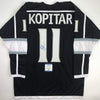 Autographed/Signed Anze Kopitar Los Angeles LA Black Hockey Jersey Beckett BAS COA