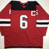 Autographed/Signed Andy Greene New Jersey Red Hockey Jersey PSA/DNA COA