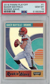 Graded 2018 Panini Playoff Baker Mayfield #1 Rookie Wave RC Football Card PSA 10 Gem Mint